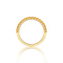 Yellow gold november birthstone half eternity citrine ring for women
