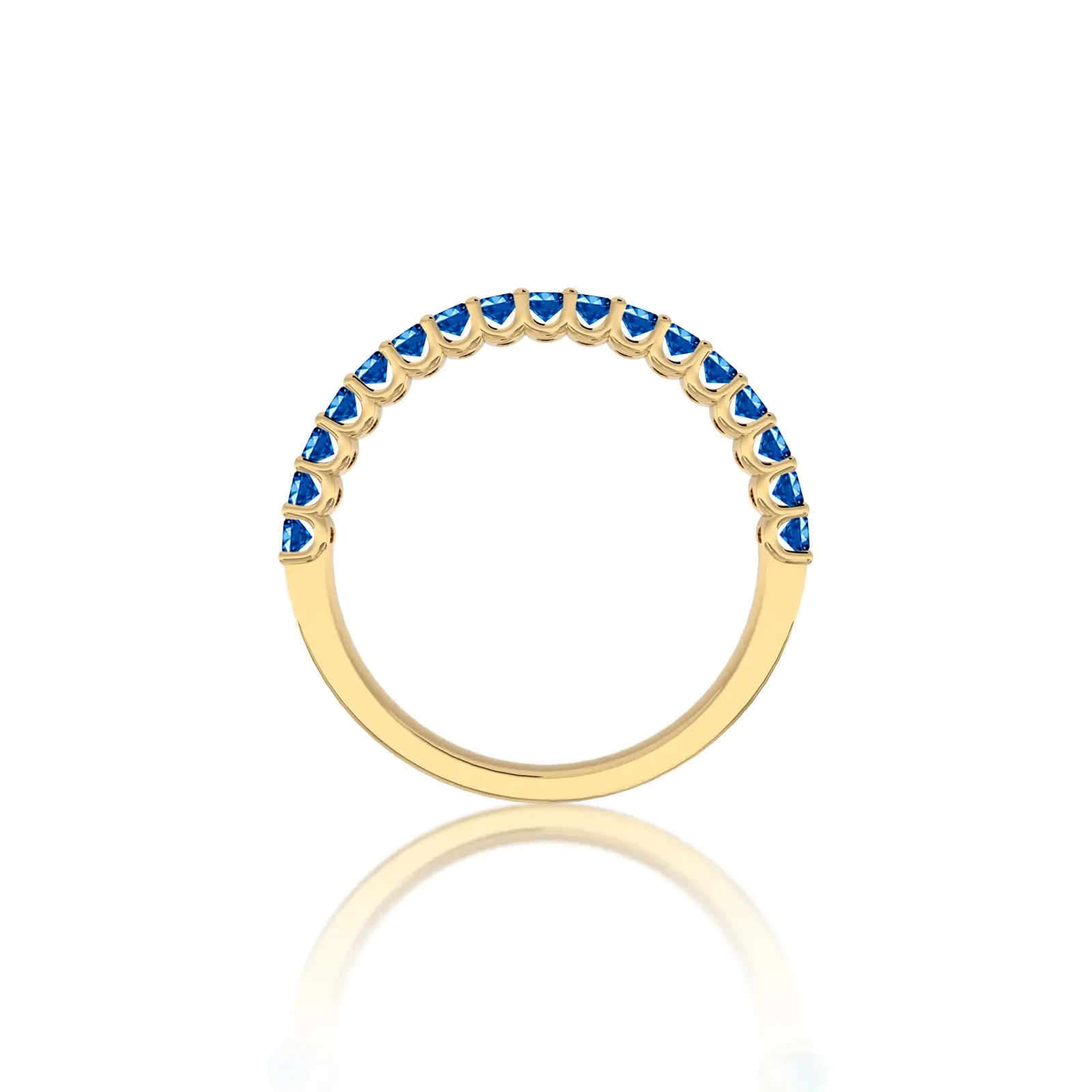 Fortune september birthstone half eternity london blue topaz ring