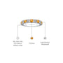 November birthstone citrine rhythm ring with diamonds valentine gift descriptive image
