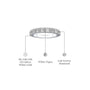 April birthstone white topaz rhythm ring with diamonds valentine gift scale image