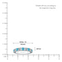 White gold december birthstone turquoise rhythm ring with diamonds scale image