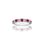 Opaque Ruby Rhythm Ring With Diamonds white gold