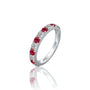 Opaque Ruby Rhythm Ring With Diamonds white gold ring