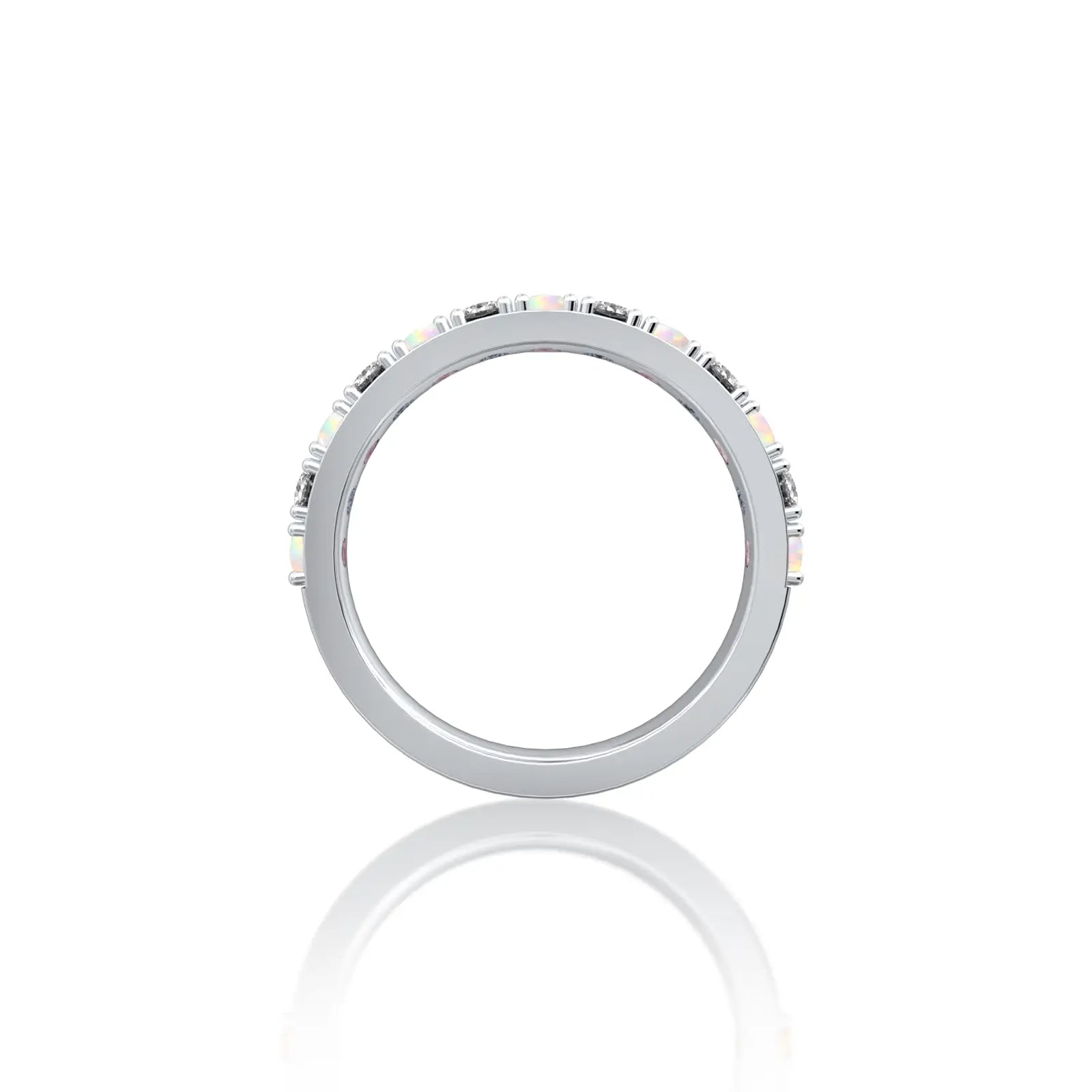 Opal Rhythm Ring With Diamonds 