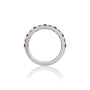 Opaque Ruby Rhythm Ring With Diamonds white gold gifting