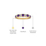 Stylish february birthstone half eternity amethyst ring descriptive image