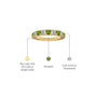 Peridot Rhythm Ring With Diamonds for gifting descriptive image