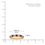 Trendy january birthstone garnet rhythm ring with diamonds scale image