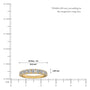 April birthstone white topaz rhythm ring with diamonds scale image