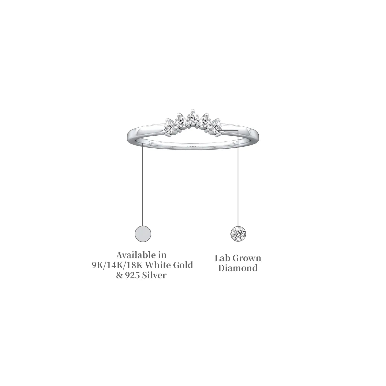 Details of Ai 爱 Tiara Chevron Ring