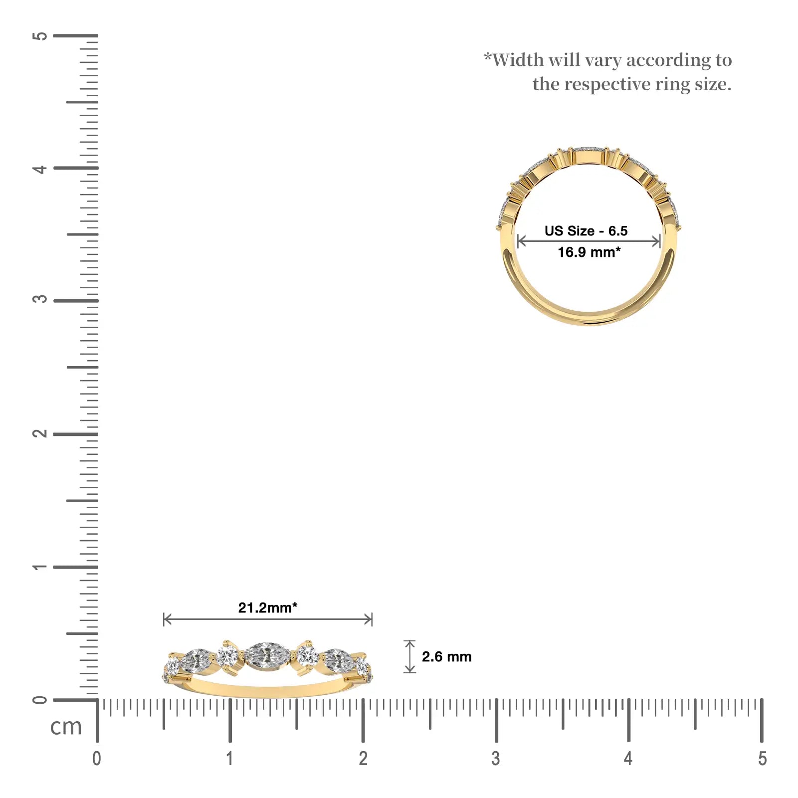 Scale image of Chun 春 Marquise Diamond Ring