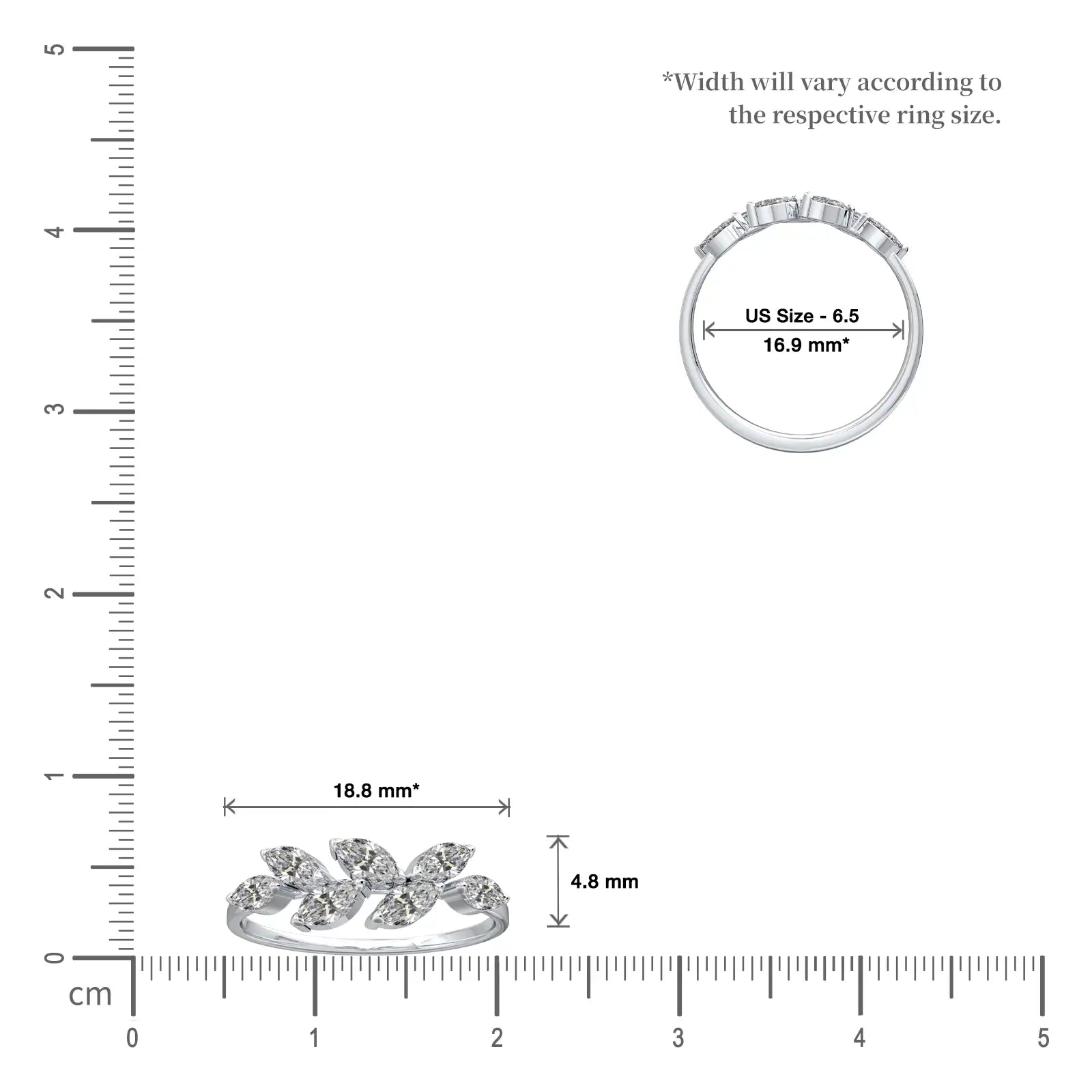 Scale image of Everyday luxury with a delicate vine-inspired diamond design.