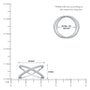 Scale image of Yuan 缘 Intersecting Diamond Criss-Cross Ring