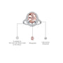 Descriptive image of mei 玫 oval morganite halo ring