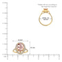Dimension details of mei 玫 oval morganite halo ring
