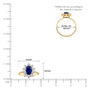 Scale image of Jing 晶 Oval Blue Sapphire Halo Ring