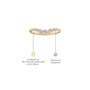 Details of Xing 星 Curved Five-Stone Diamond Band