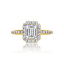 5 Ct Emerald Cut Diamond Halo Engagement Ring