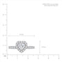 3 Ct Heart Shape Lab Grown Diamond Halo Pave Engagement Ring by Fortune