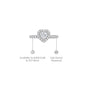 4 Ct Heart Cut Lab Grown Diamond Halo Pave Proposal Ring by Fortune