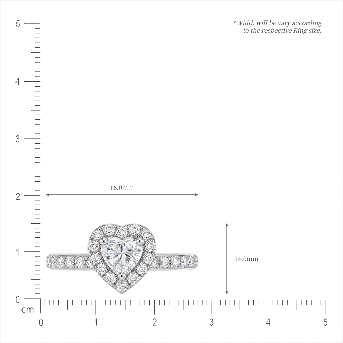4 Ct Heart Cut Lab Grown Diamond Halo Pave Wedding Ring by Fortune