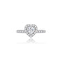 4 Ct Heart Shape Lab Grown Diamond Halo Pave Engagement Ring by Fortune Jewellery