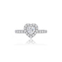 5 Ct Heart Shape Lab Grown Diamond Halo Pave Engagement Ring by Fortune Jewellery