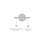 Details of 1 Ct Round Lab Grown Diamond Halo Pave Ring by Fortune Jewellery