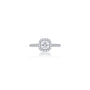 0.5 Ct Cushion Cut Lab Grown Diamond Halo Pave Ring by Fortune Jewellery