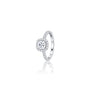 Side view of 0.5 Ct Cushion Cut Lab Grown Diamond Halo Pave Ring by Fortune Jewellery