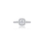 0.75 Ct Cushion Cut Lab Grown Diamond Halo Pave Ring by Fortune Jewellery