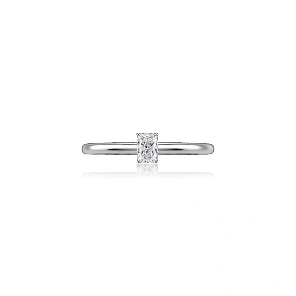 0.5 Ct Emerald Solitaire Ring