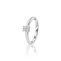 Side view of 0.5 Ct Emerald Cut Solitaire Diamond Ring