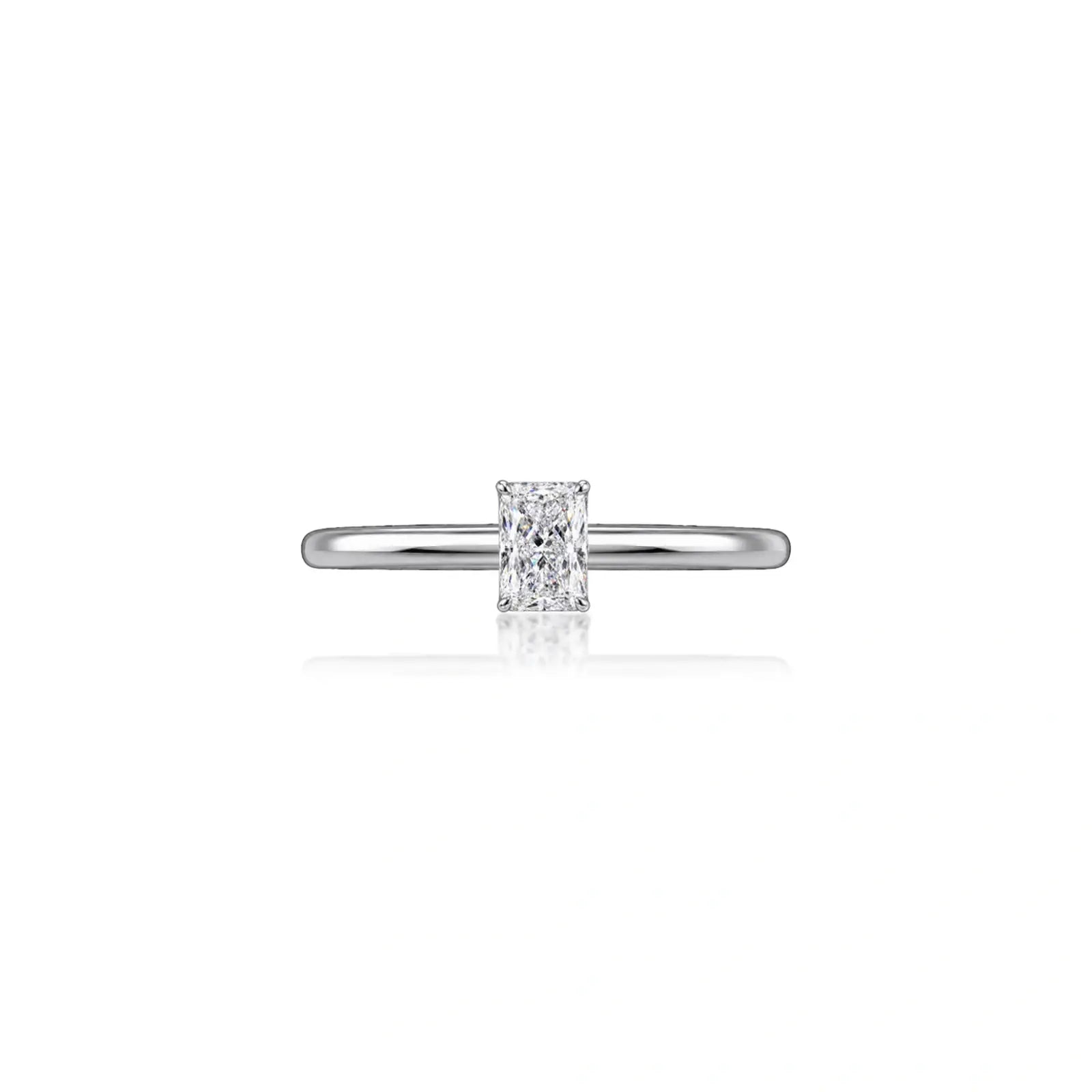 1 Ct Emerald Cut Solitaire Diamond Ring