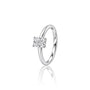 Side view of 1 Ct Emerald Cut Solitaire Diamond Ring