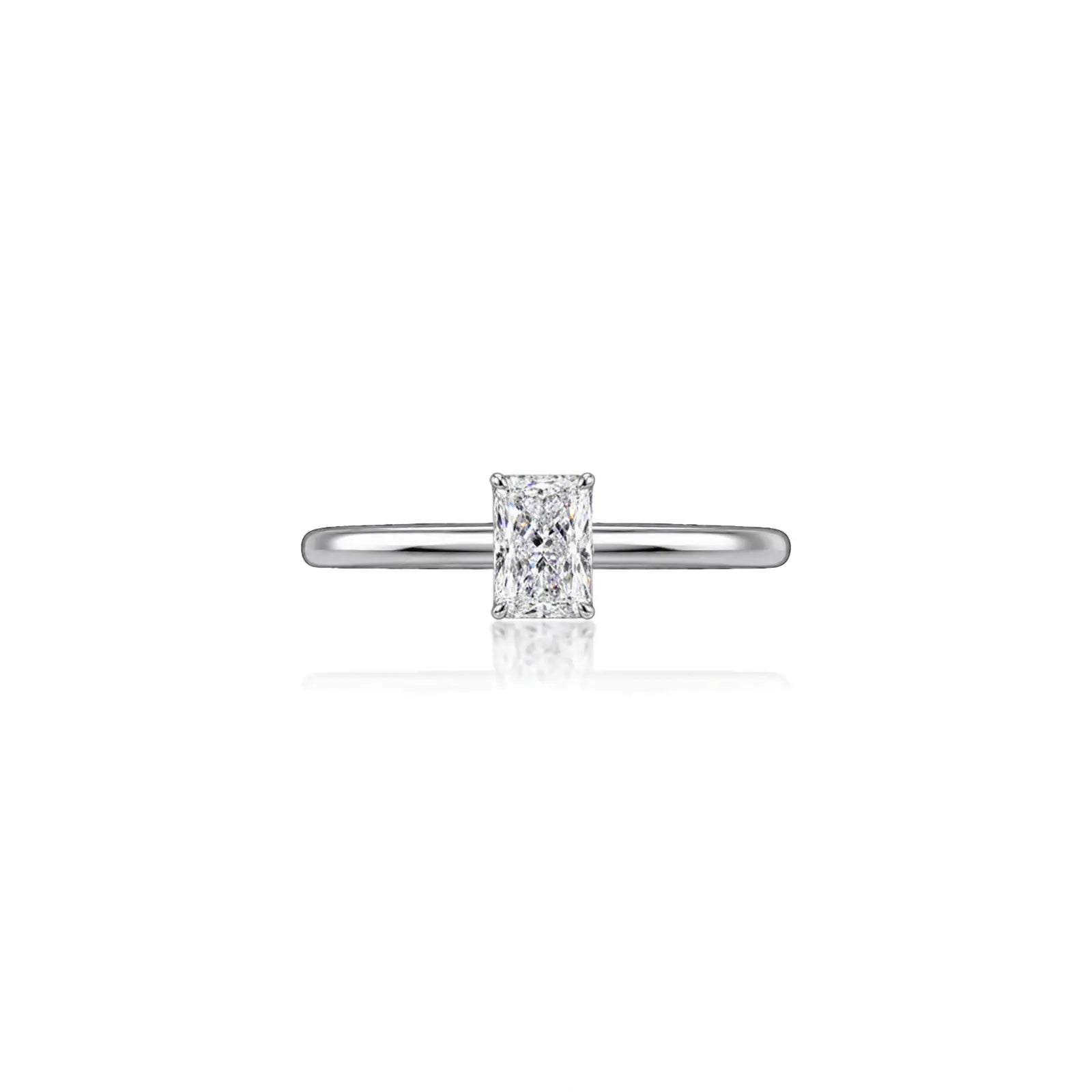 2 Ct Emerald Cut Solitaire Diamond Ring