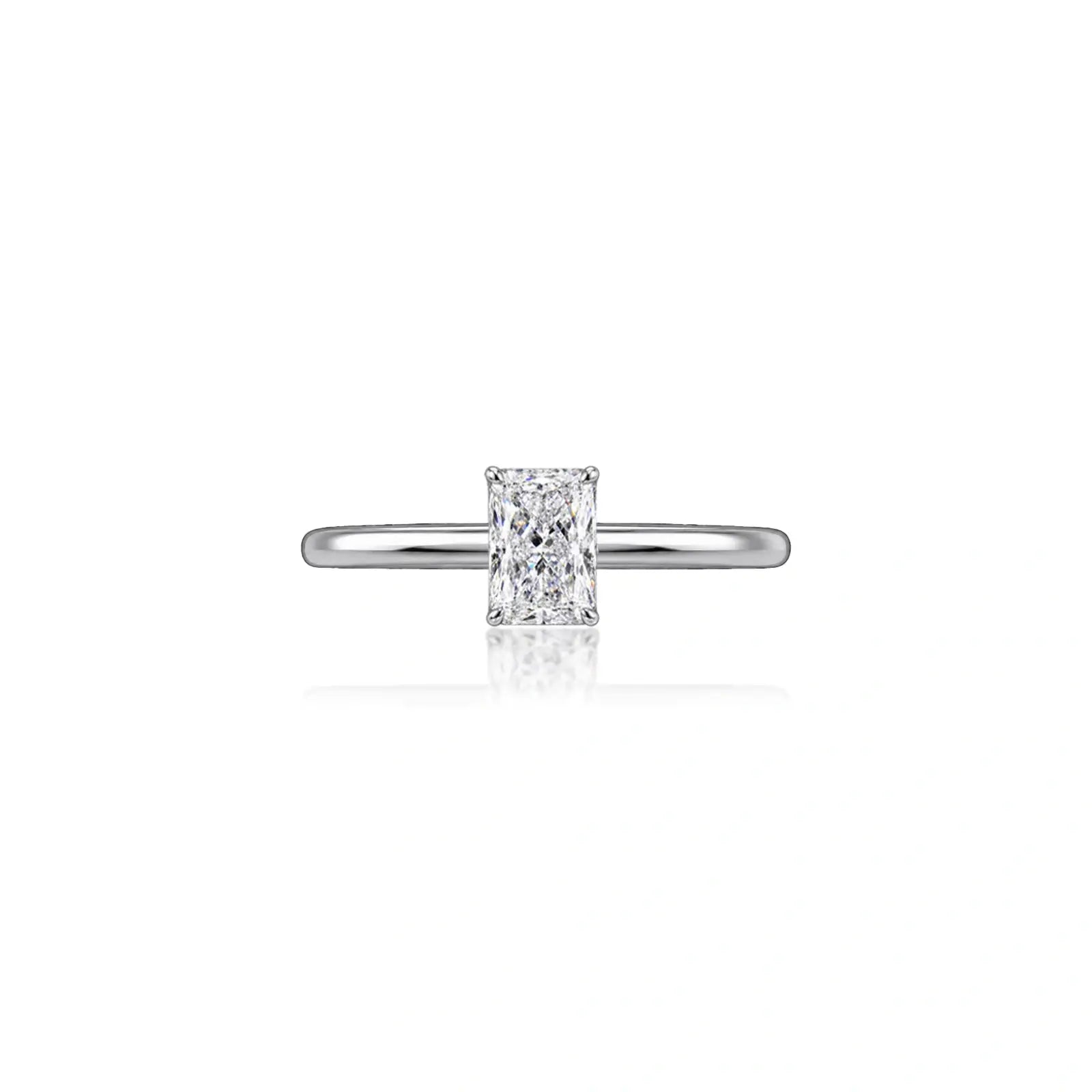 3 Ct Emerald Cut Solitaire Diamond Ring