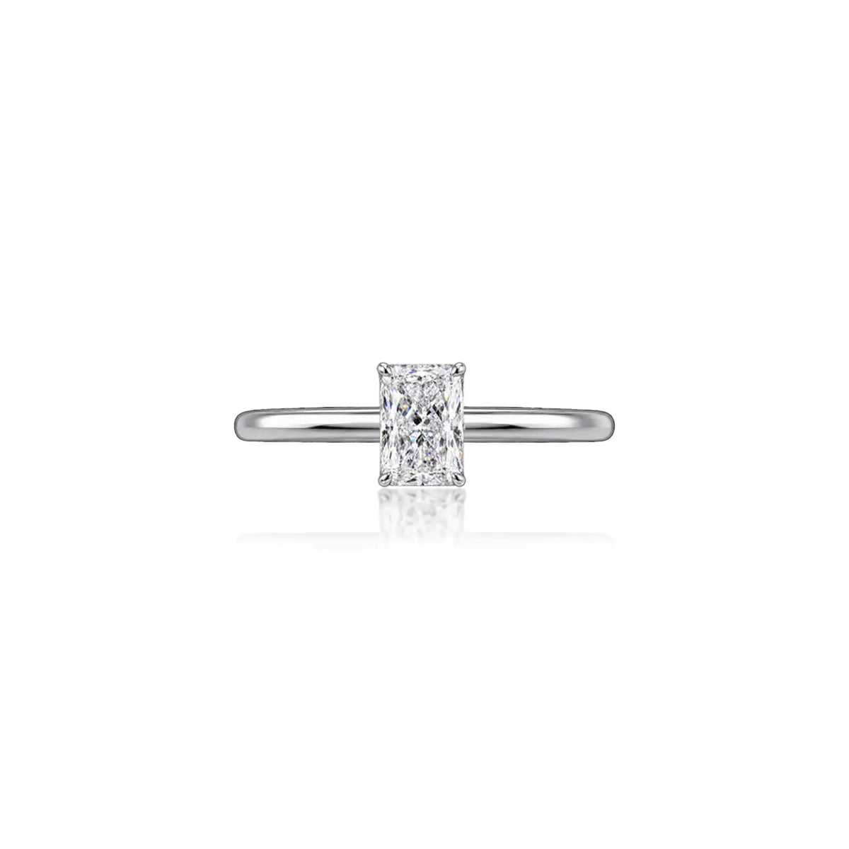 3 Ct Emerald Cut Solitaire Diamond Ring