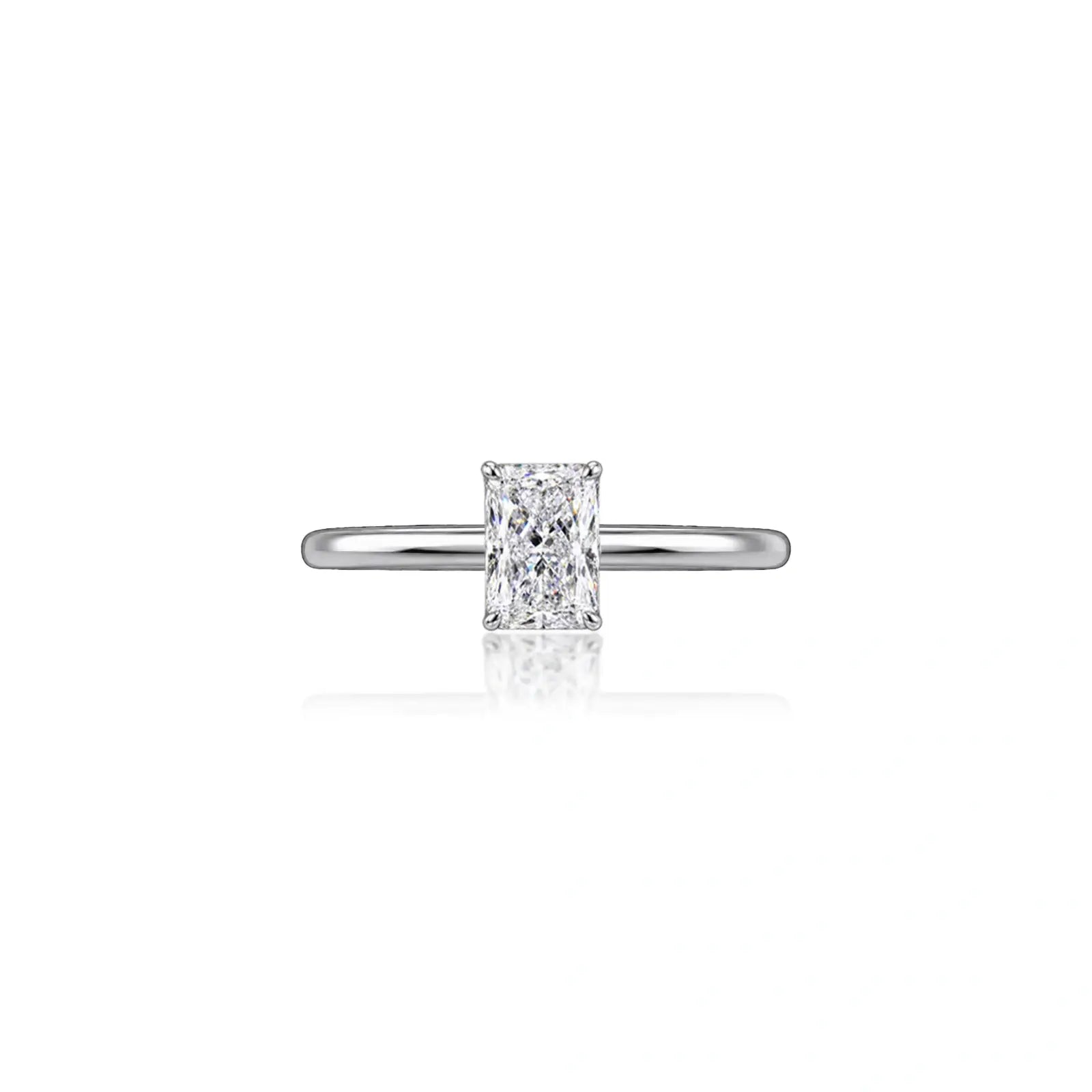4 Ct Emerald Cut Solitaire Diamond Ring