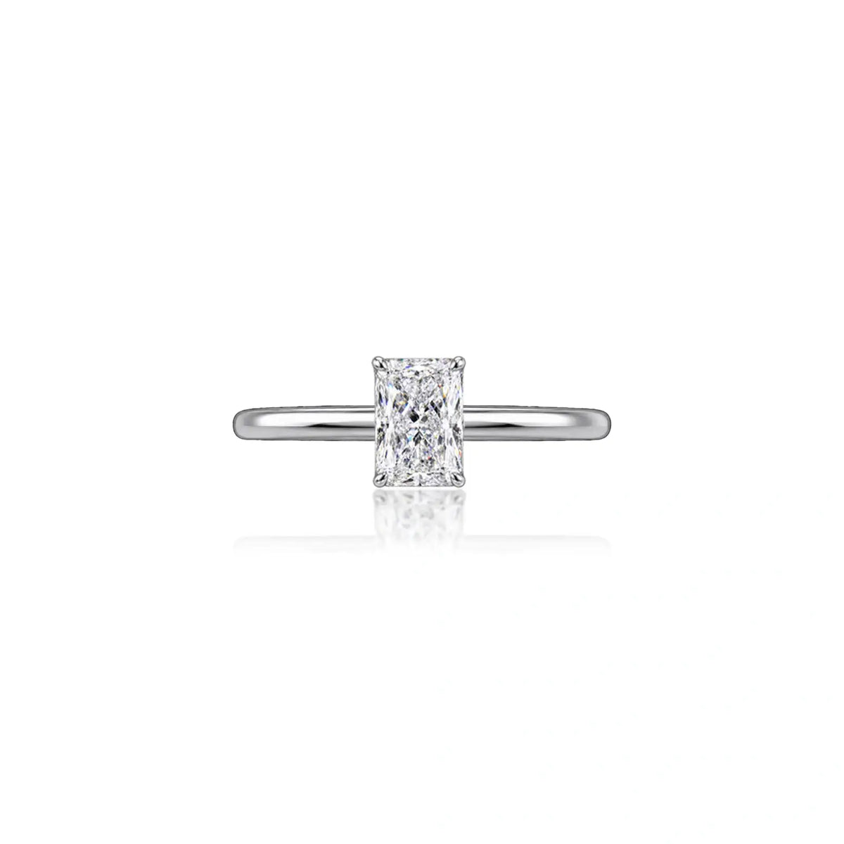 4 Ct Emerald Cut Solitaire Diamond Ring