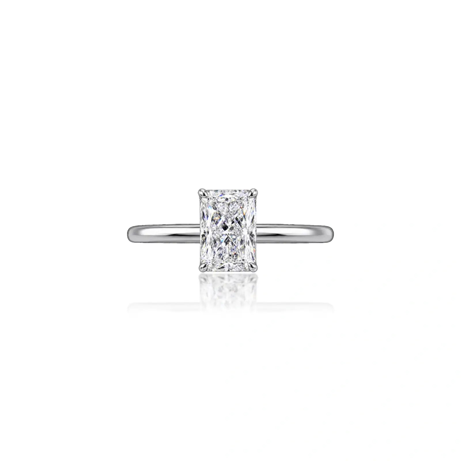 5 Ct Emerald Cut Solitaire Diamond Ring