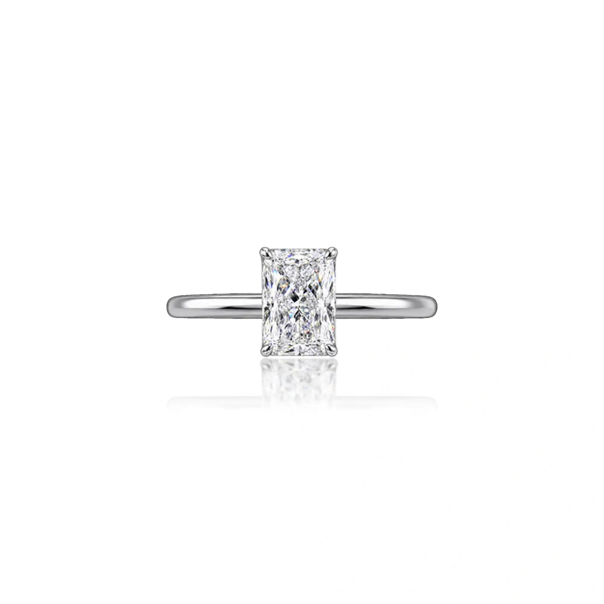 5 Ct Emerald Cut Solitaire Diamond Ring