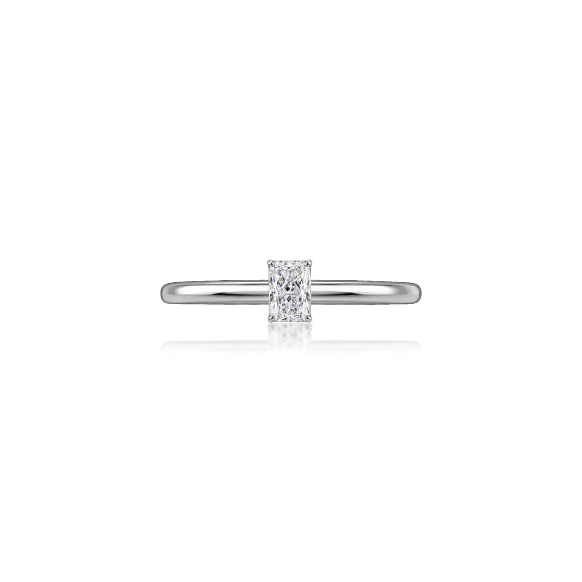 0.75 Ct Emerald Cut Solitaire Diamond Ring