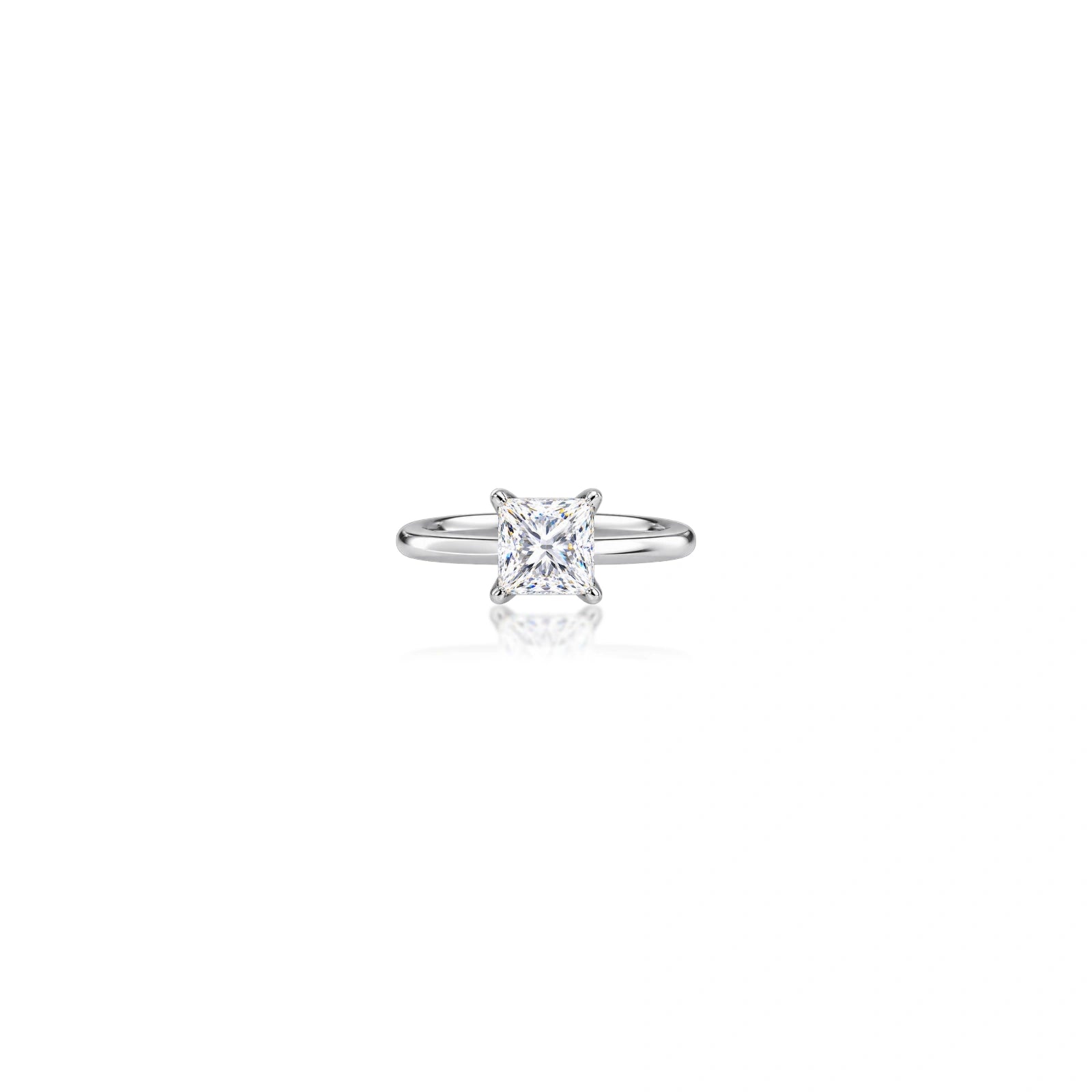 0.5 Ct Princess Cut Diamond Solitaire Ring by Fortune Jewellery 