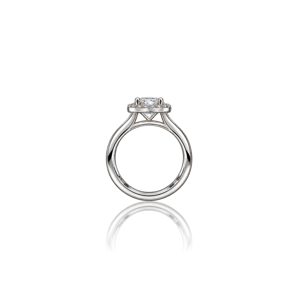 0.75 Ct Pear Cut Diamond Halo Ring