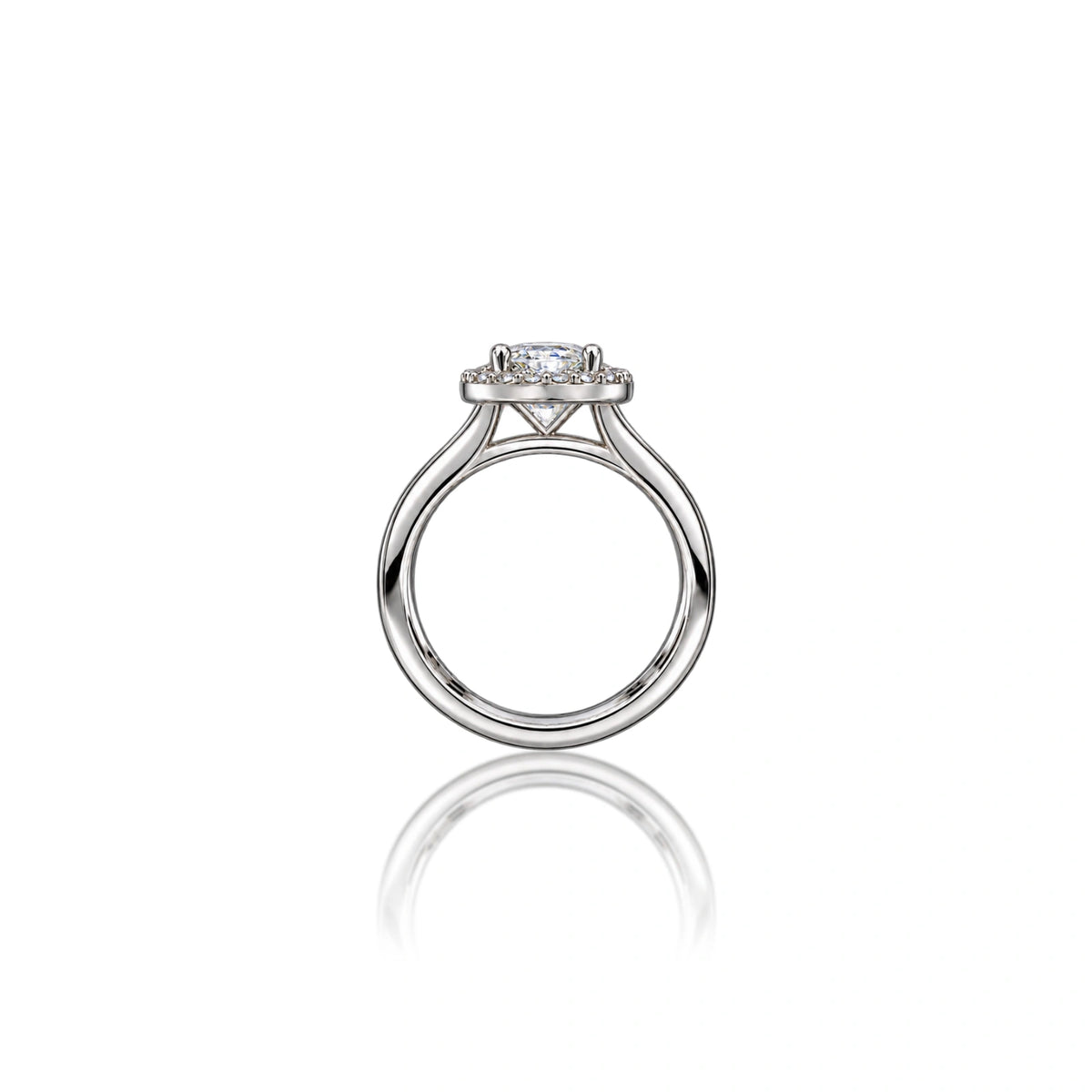 1 Ct Pear Cut Diamond Halo Ring