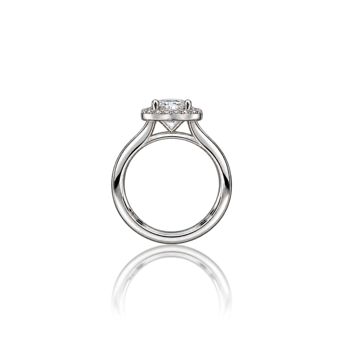2 Ct Pear Cut Diamond Halo Ring