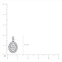 Lab grown 3 Ct Oval Diamond Halo Pendant by Fortune Jewellery 