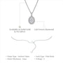 Bridal 5 Ct Oval Diamond Halo Pendant by Fortune Jewellery 