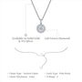 Delicate 0.5 Ct Round Diamond Halo Pendant by Fortune Jewellery 